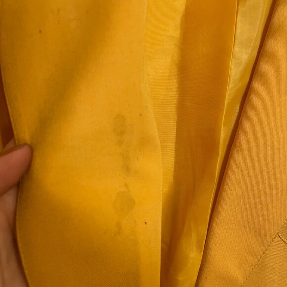 Vintage 80s Yellow Gold Oversized Embroidered Blazer - Picture 3 of 6